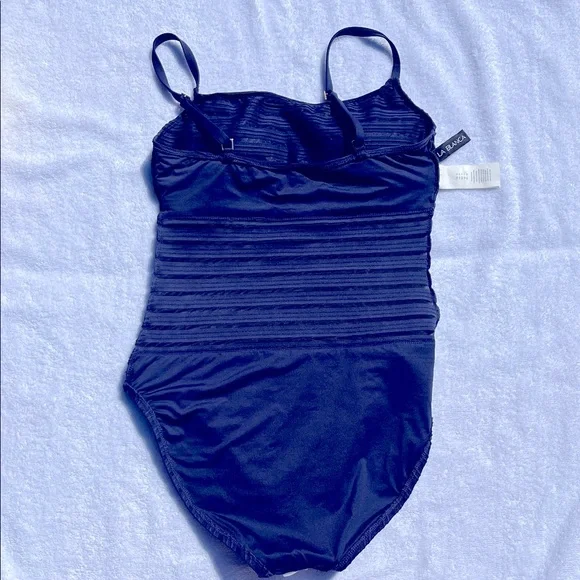 La Blanca Fluid Lines One Piece Swimsuit - NWOT Indigo Blue - Picture 11 of 13